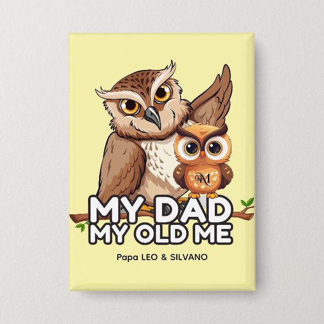 Rechteck-Taste : Mein Vater Mein altes Ich (gelb) Button (Vorderseite)