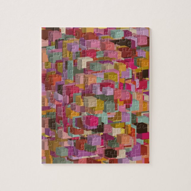 Rechteck- und Streifendesign in Multicolore Puzzle (Vertikal)
