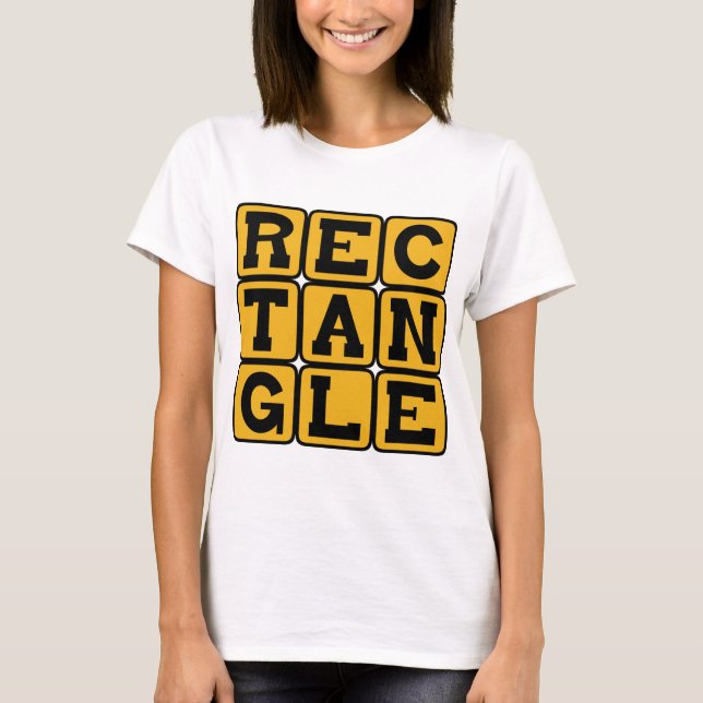 Rechteck, vierseitiges Polygon T-Shirt (Vorderseite)