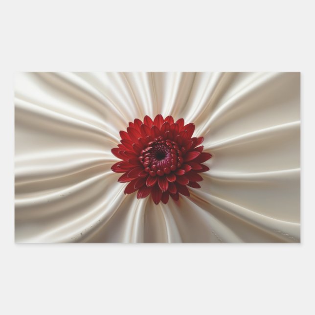 Rechteckaufkleber mit japanischer Farbe Rechteckiger Aufkleber (Vorderseite)