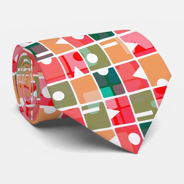Rechtecke Abstrakt 120623 Krawatte (Gerollt)