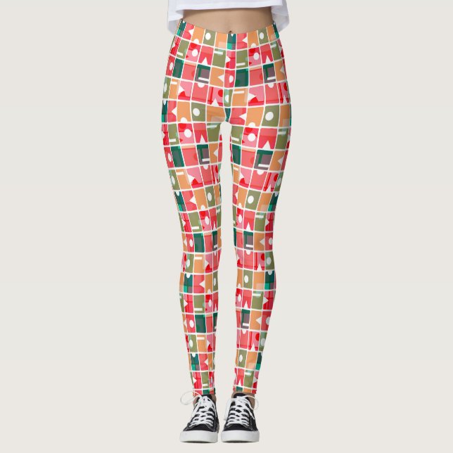 Rechtecke Abstrakt 120623 Leggings (Vorderseite)