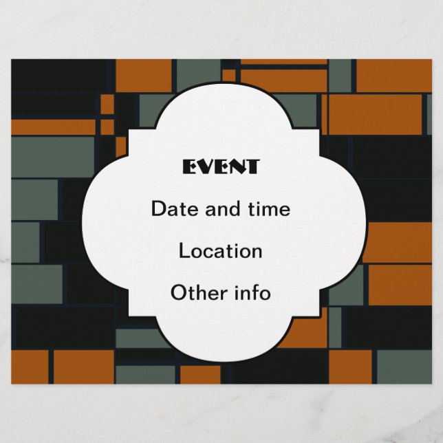 Rechtecke in grün orange flyer (Vorne)