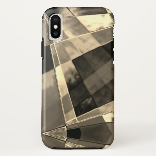 Rechtecke in Holz oder Beige geneigt? Case-Mate iPhone Hülle (Rückseite)