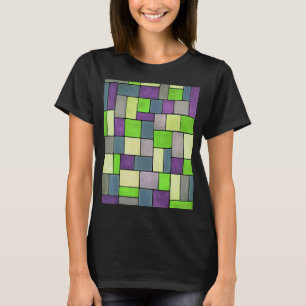 Rechtecke und Quadrate zeitgenössische schwarze Ko T-Shirt
