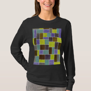 Rechtecke und Quadrate zeitgenössische weiße Kontu T-Shirt