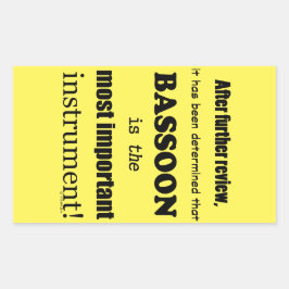 Rechteckeckiges Rechtsinstrument des Bassoon Rechteckiger Aufkleber