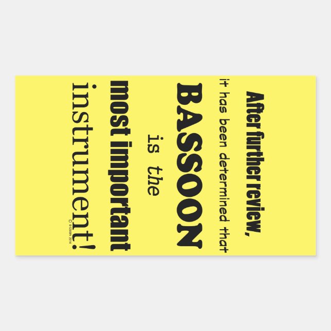 Rechteckeckiges Rechtsinstrument des Bassoon Rechteckiger Aufkleber (Vorderseite)