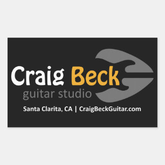 Rechteckige Aufkleber | Craig Beck Guitar Studio