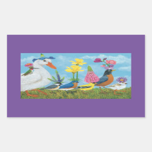 Rechteckige Aufkleber für die Frühjahrsparade