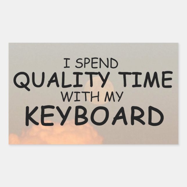 Rechteckige Aufkleber für die Qualitätszeit (Vorderseite)