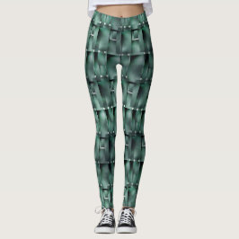Rechteckige Formen in der grünen Farbe und den Leggings