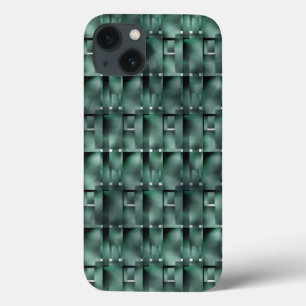Rechteckige Formen in dunkel und gepunktet grün Case-Mate iPhone Hülle