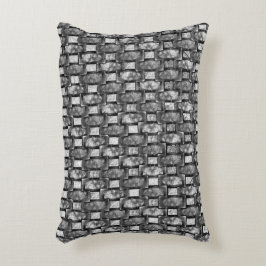 Rechteckige Teller geschnitzt und gefärbt, schwarz Dekokissen