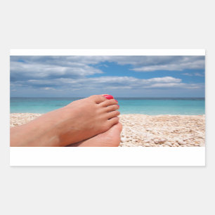 Rechteckiger Aufkleber der Sommerferien