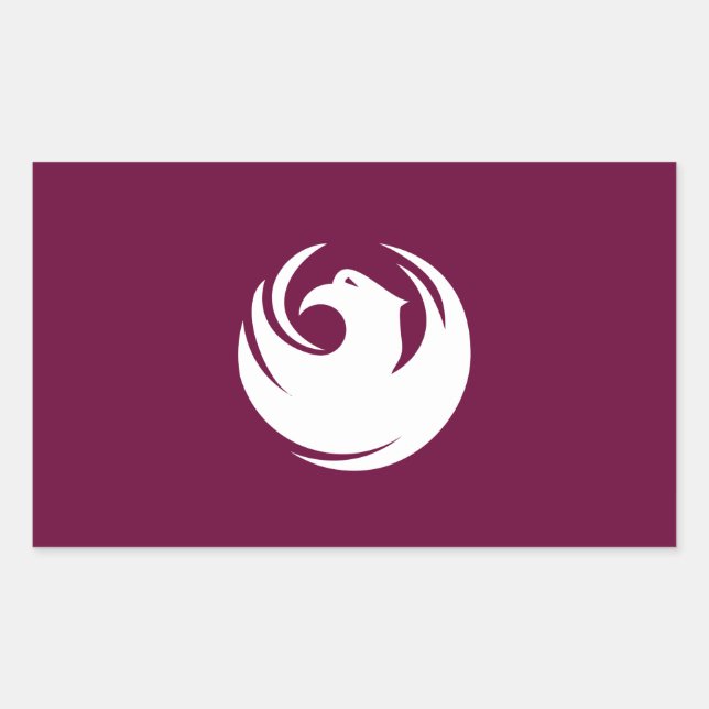 Rechteckiger Aufkleber mit der Flagge von Phoenix  (Vorderseite)