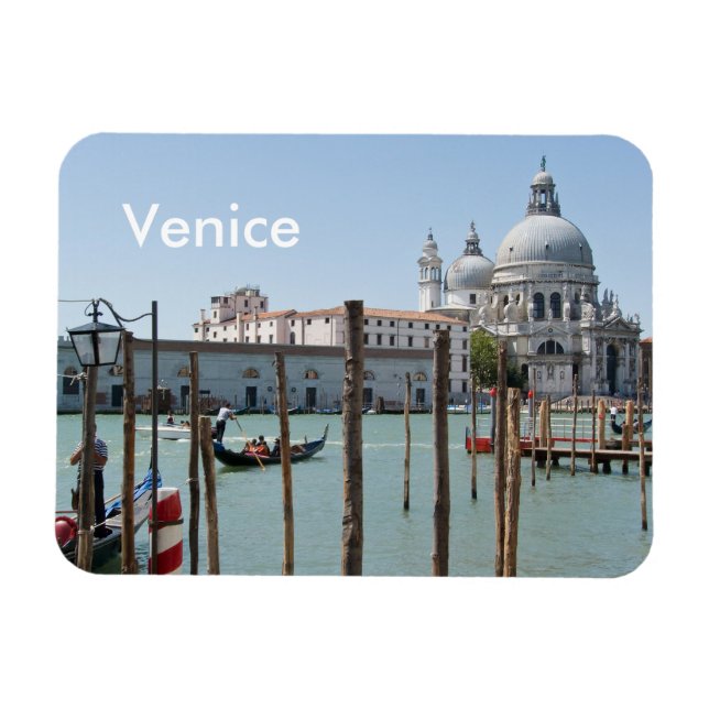 Rechteckiger Venedig-Magnet mit Text Magnet (Horizontal)