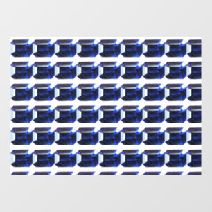 Rechteckiges Sapphire Blue Fensteraufkleber
