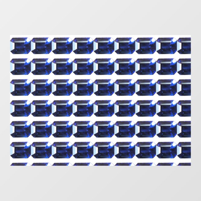 Rechteckiges Sapphire Blue Fensteraufkleber (Blatt)