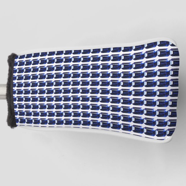 Rechteckiges Sapphire Blue Golf Headcover (Vorderseite)