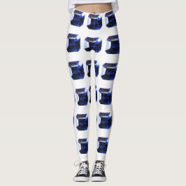Rechteckiges Sapphire Blue Leggings