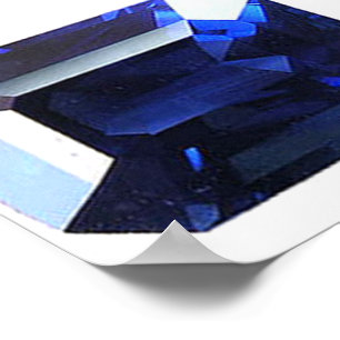 Rechteckiges Sapphire Blue Poster