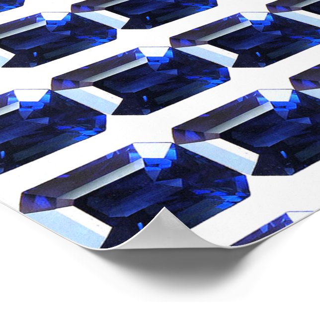 Rechteckiges Sapphire Blue Poster (Ecke)