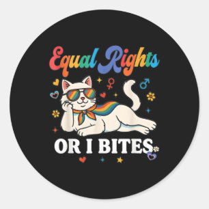 Rechtegleichheit für Frauen oder I Bites Pride Mon Runder Aufkleber