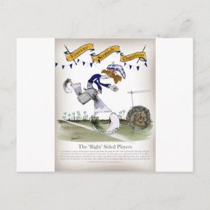 Rechter Fußballspieler Postkarte
