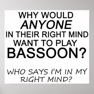 Rechter Mind Bassoon Poster
