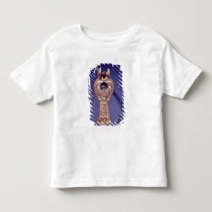 Rechter Ohrring von den Ohrringen eines Paares mit Kleinkind T-shirt