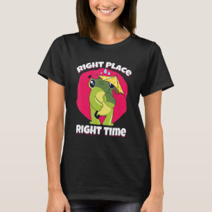Rechter Ort Rechter Frosch Pluviophile Schirm T-Shirt