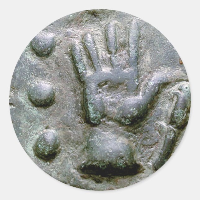 Rechtes Hand Aes Grave Quadrans Runder Aufkleber (Vorderseite)