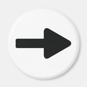 rechtes Ikonenschwarzes des Pfeiles Magnet