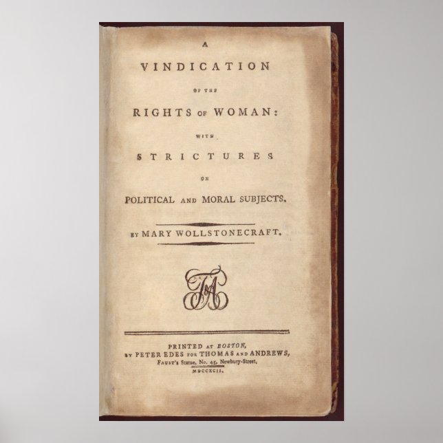 Rechtfertigung der Rechte der Frau Poster (Vorne)