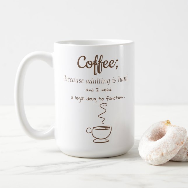 Rechtliches Mittel Kaffeetasse (Mit Donut)