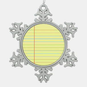 Rechtliches Muster Schneeflocken Zinn-Ornament