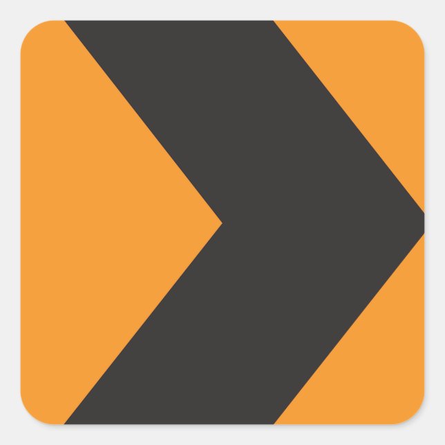 Rechts abbiegen Schilderkleber Quadratischer Aufkleber (Vorderseite)