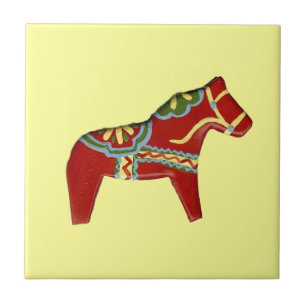Rechts gegenüber Red Dala Horse Tile Fliese