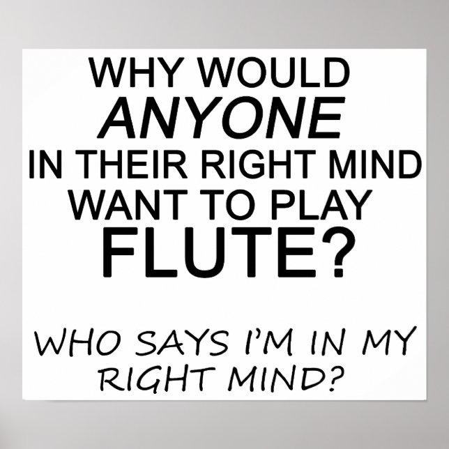 Rechts-Mini-Flute Poster (Vorne)