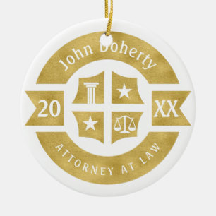 Rechtsanwalt 20XX Anwalt   Dekorativ Golden Keramik Ornament