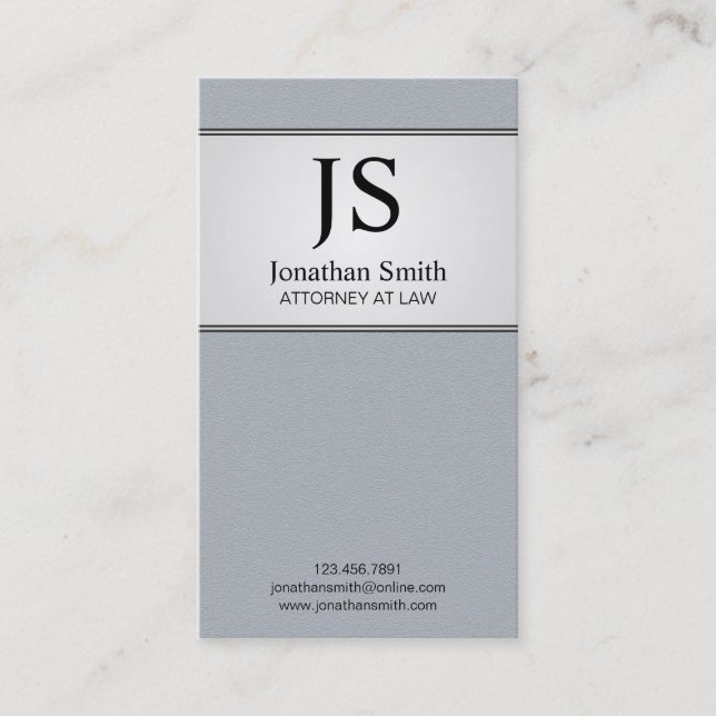 Rechtsanwalt am Gesetz - Visitenkarten Visitenkarte (Vorderseite)