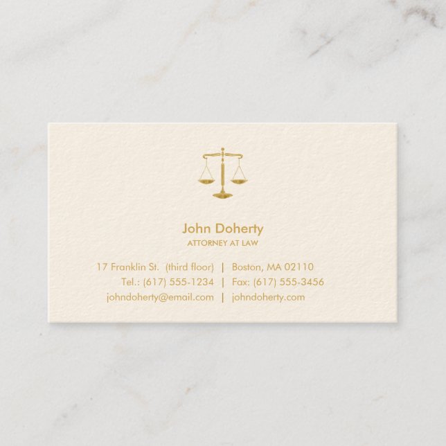 RECHTSANWALT AN GESETZ| beruflichem elegantem Visitenkarte (Vorderseite)