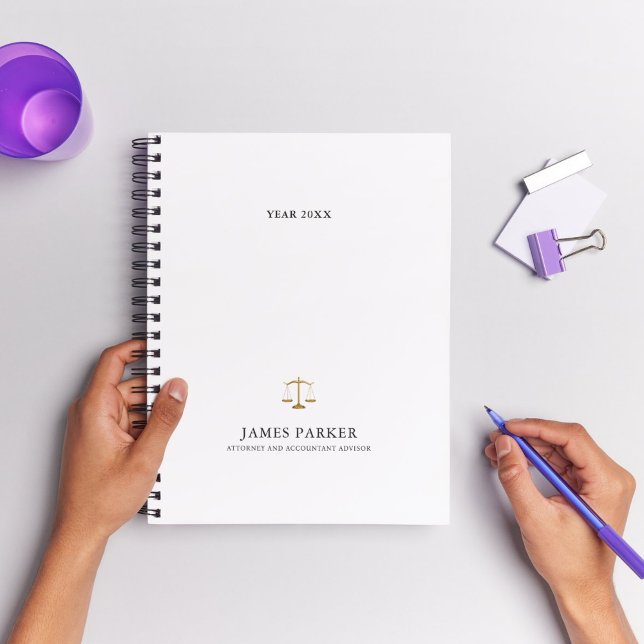 Rechtsanwalt Anwalt Classy White Planer (Lawyer Attorney At Law Classy White Planner)