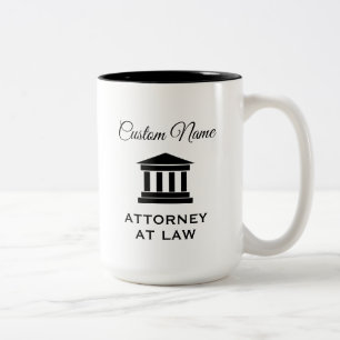 Rechtsanwalt Anwaltname Zweifarbige Tasse