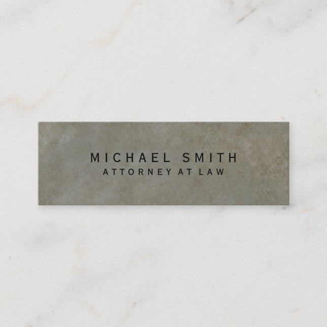 Rechtsanwalt bei Law Stone Design Einfach Minimali Mini Visitenkarte (Vorderseite)
