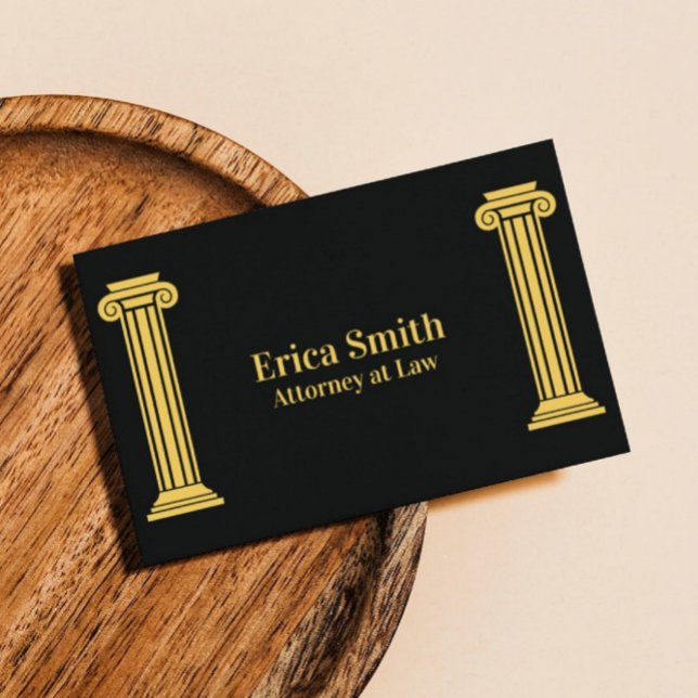 Rechtsanwalt Beruflich zurück Visitenkarte (Luxurious Black and Gold Lawyer Business Card. )