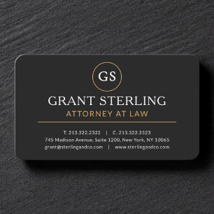 Rechtsanwalt Black Gold Professional Visitenkarte