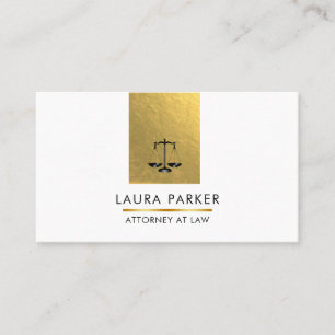Rechtsanwalt Black Scale Gold Classic Visitenkarte