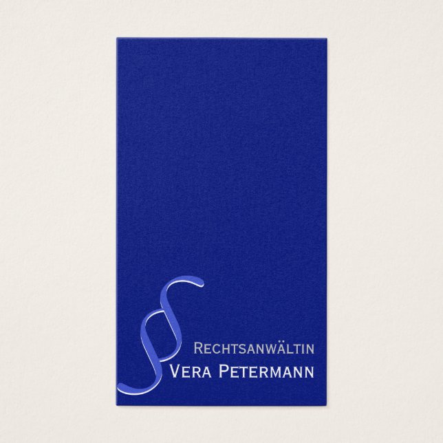 Rechtsanwalt blau grau weiß  (Vorderseite)